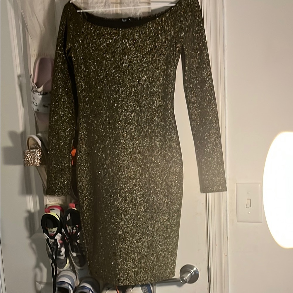 Love J Green Long Sleeve Bodycon Dress